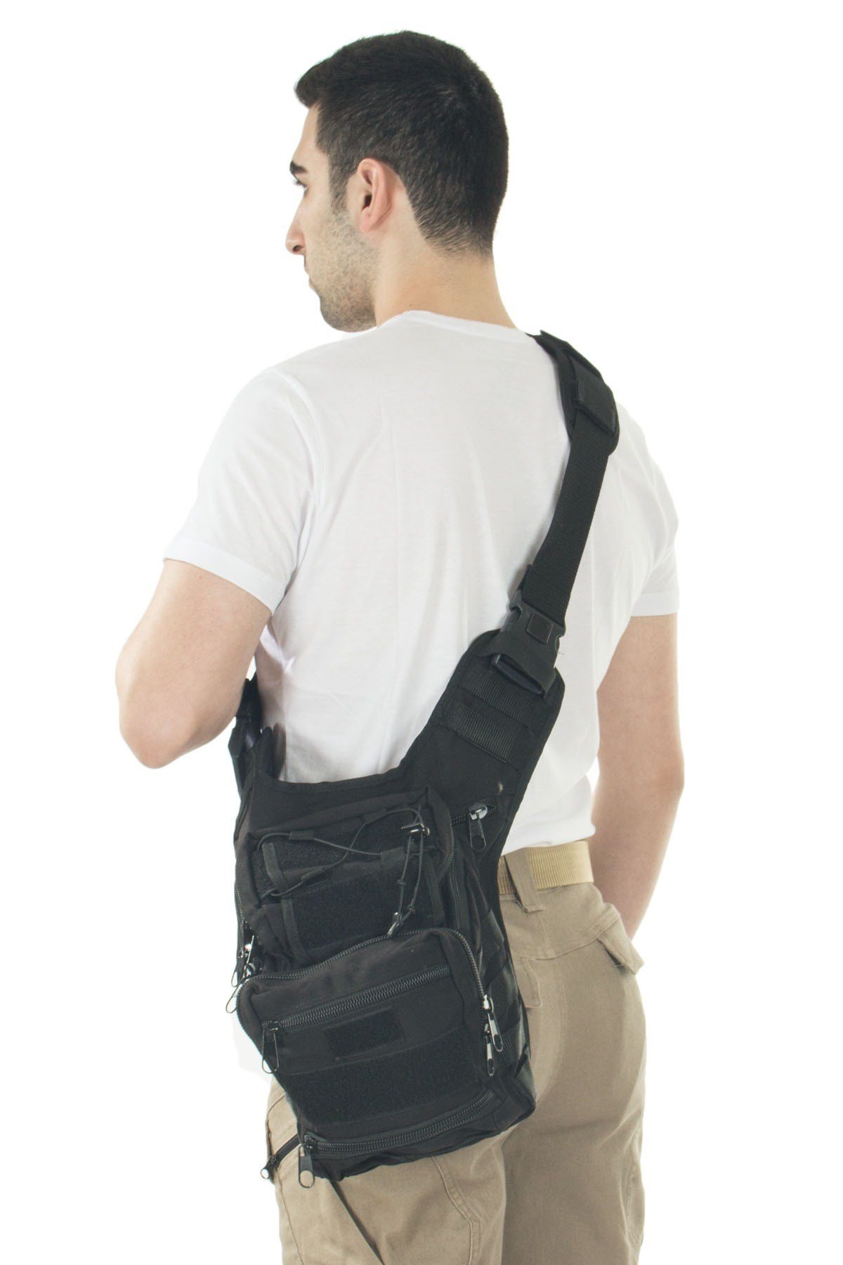 Mıl-Tec Cordura Çok Fonksiyonlu Siyah Omuz Çantası