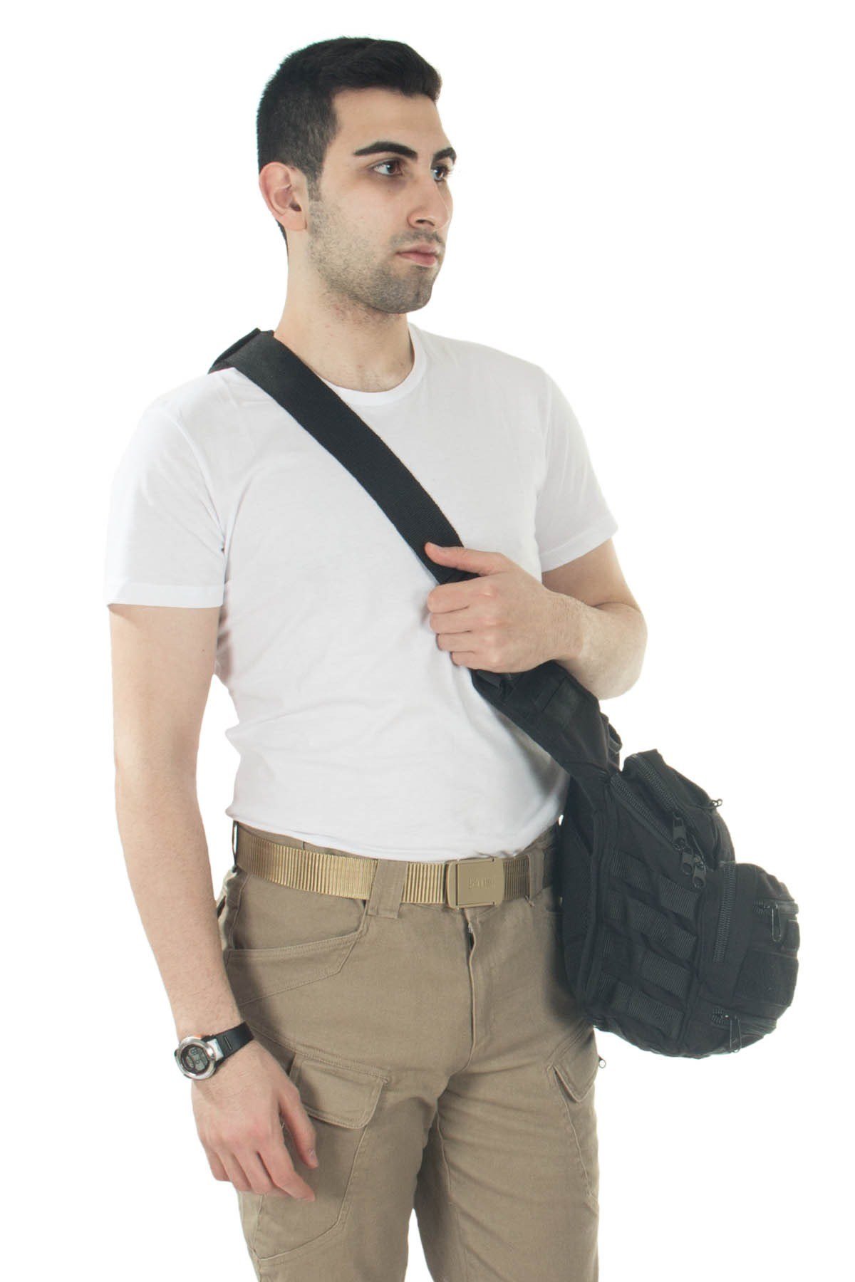 Mıl-Tec Cordura Çok Fonksiyonlu Siyah Omuz Çantası