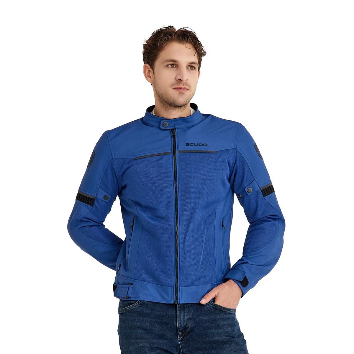 Milano Yazlık Fileli Motosiklet Montu Mavi