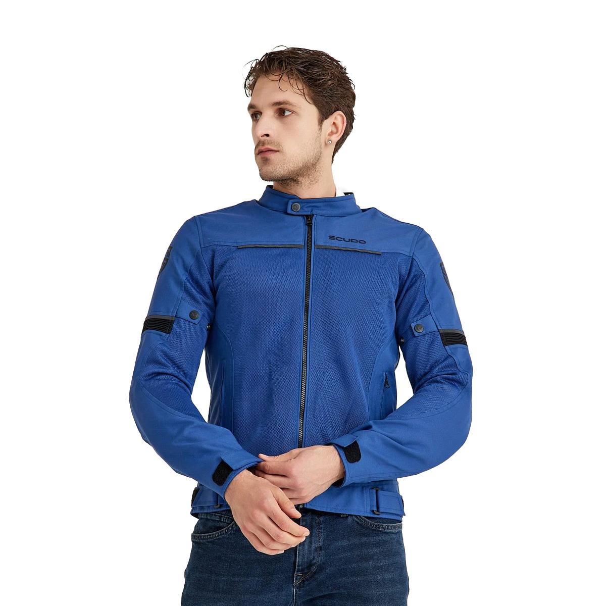 Milano Yazlık Fileli Motosiklet Montu Mavi