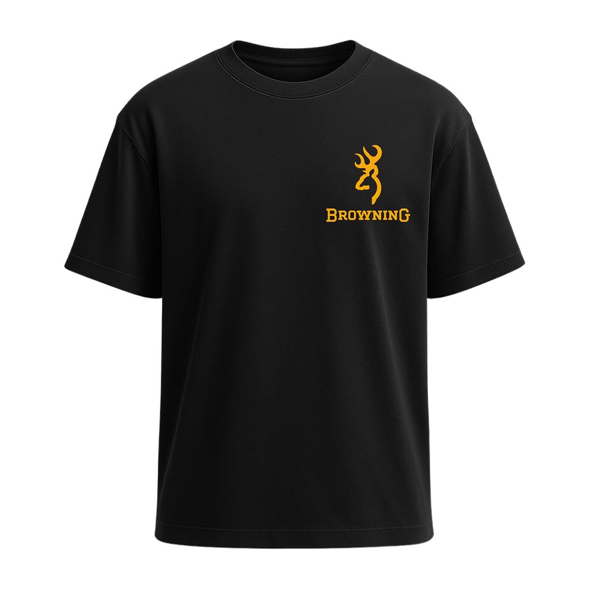 Mini Browning Baskılı Tişört Siyah