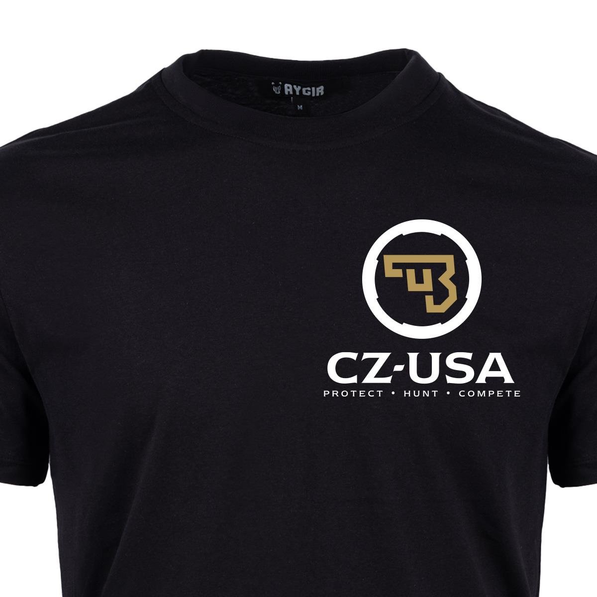 Mini CZ USA Baskılı Tişört Siyah