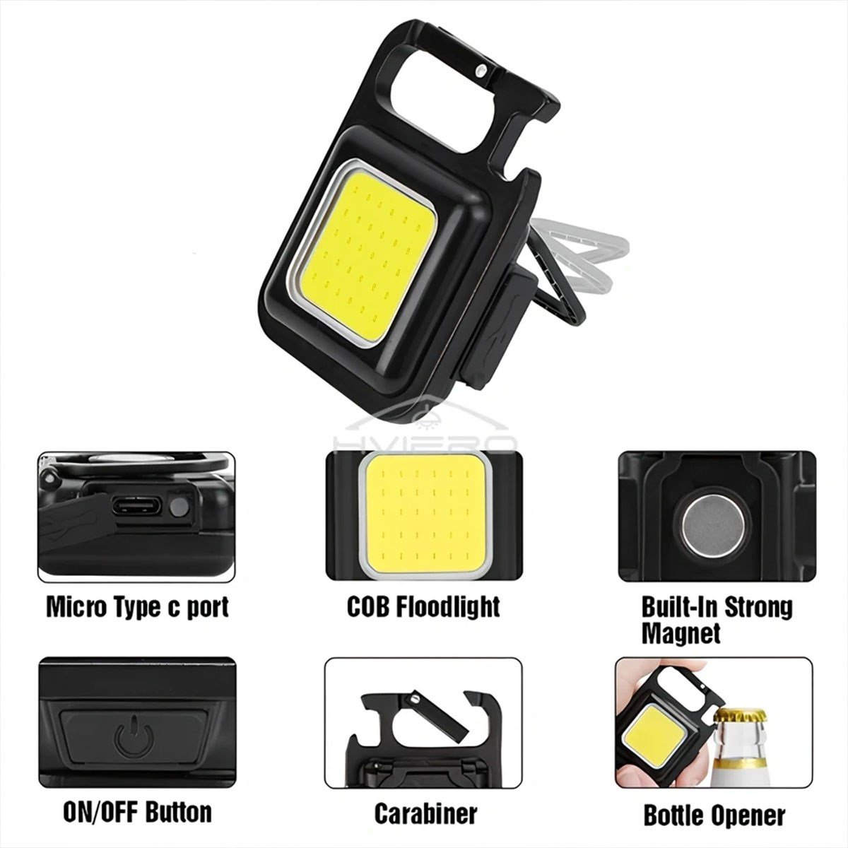Mini Led El Feneri Anahtarlık Şarj Edilebilir Cep Feneri