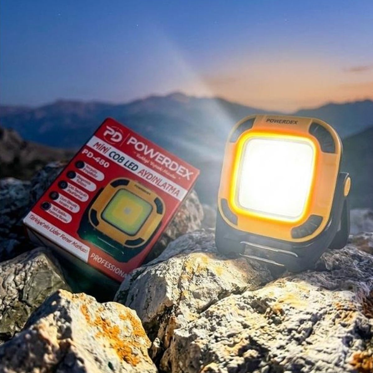 Mini Taşınabilir Şarjlı Led Projektör Fener Manyetik Güçlü Aydınlatma PD-480