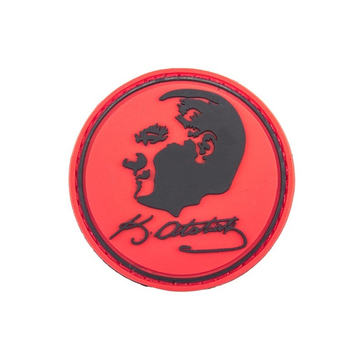 Mustafa Kemal Atatürk Silüet İmza Silikon Patch Arma