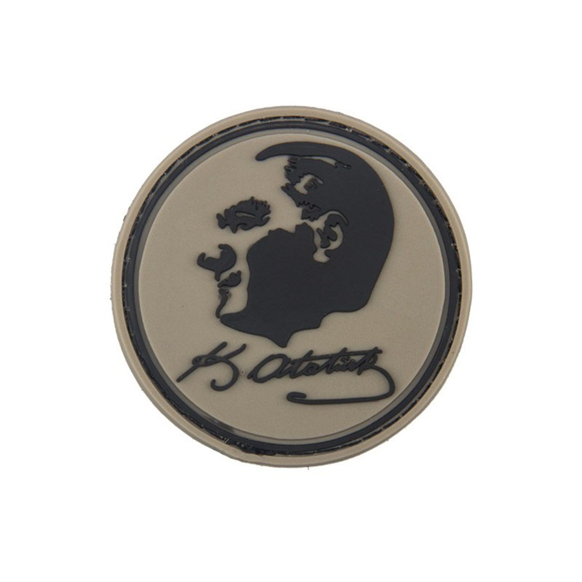 Mustafa Kemal Atatürk Silüet İmza Silikon Patch Arma