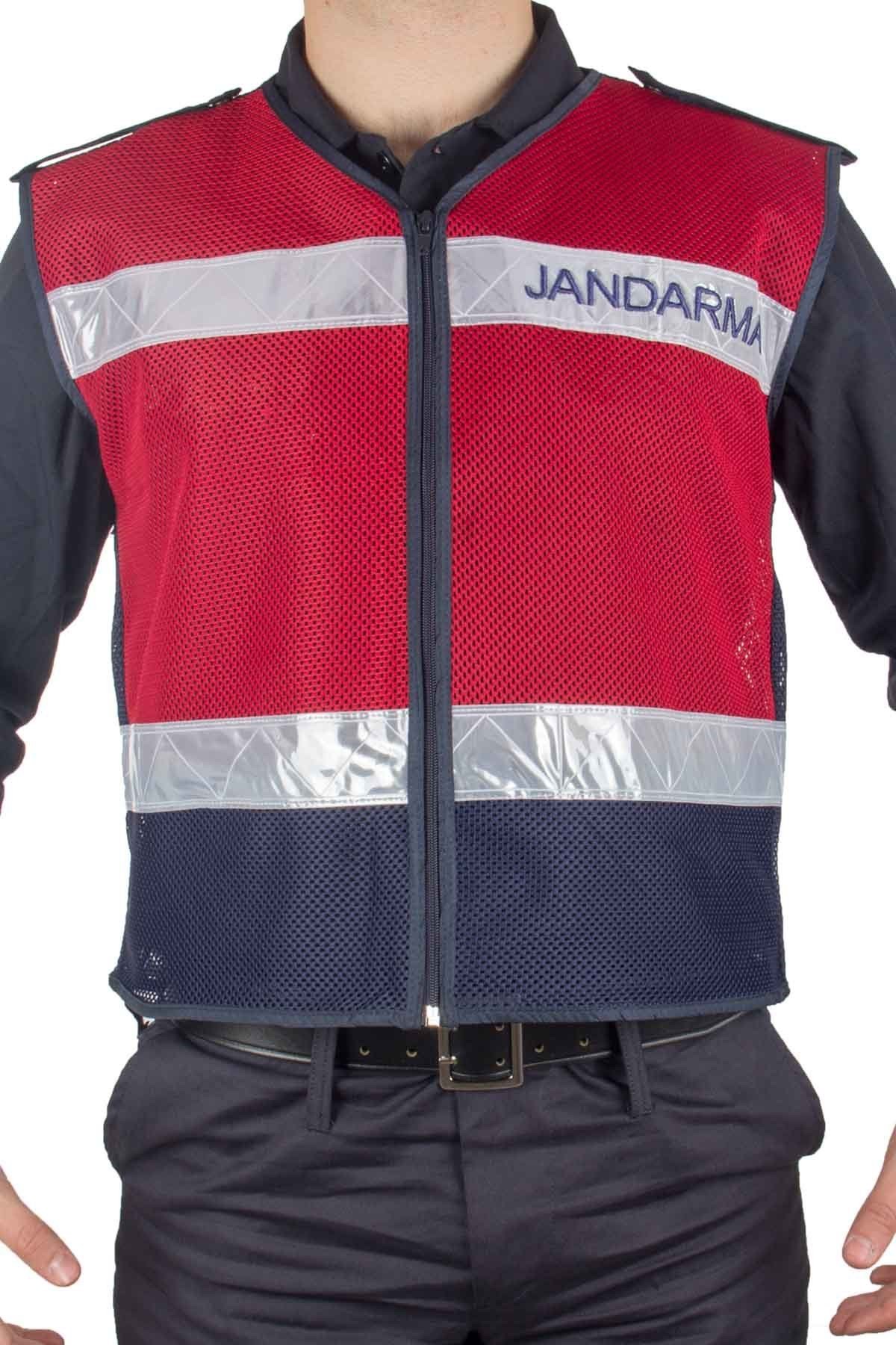 Orijinal Fosforlu Fileli Jandarma Asayiş Uygulama Yelek