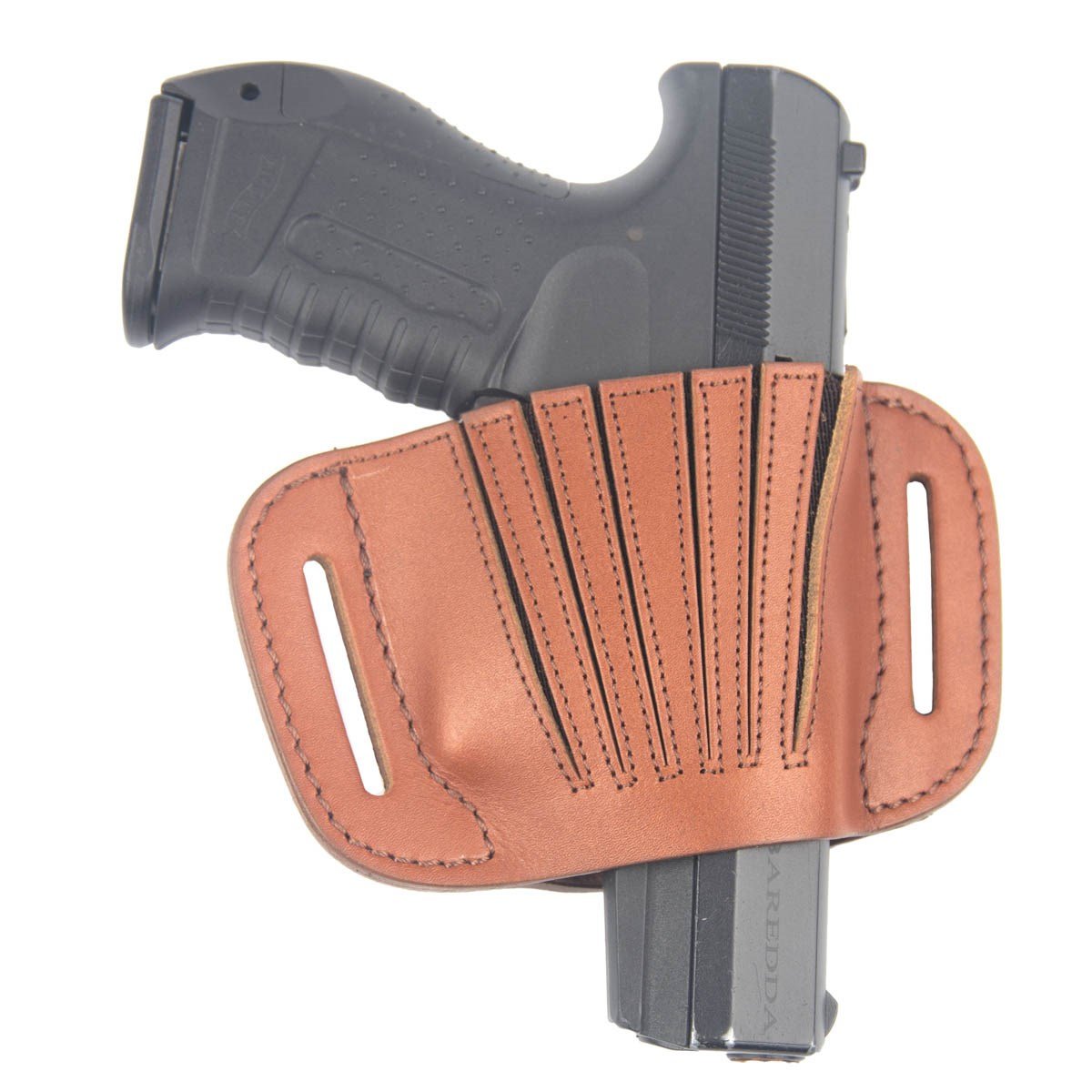 Perdeli Mini Kelebek Deri Silah Kılıfı Kahverengi