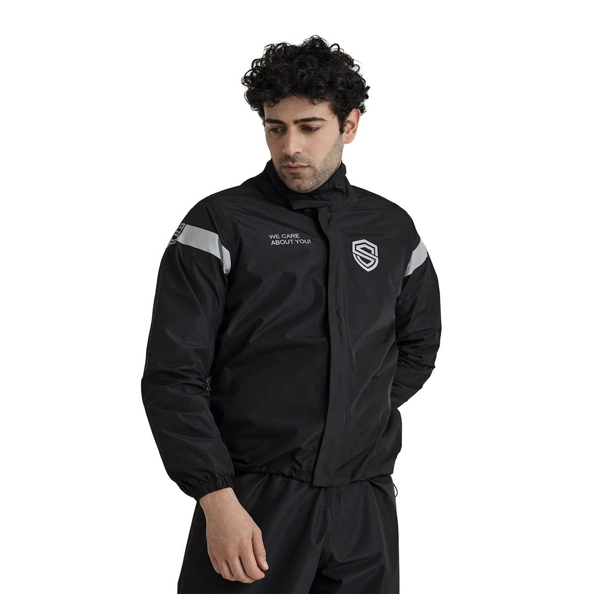 Peru Alt Üst Takım Motosiklet Yağmurluk Siyah