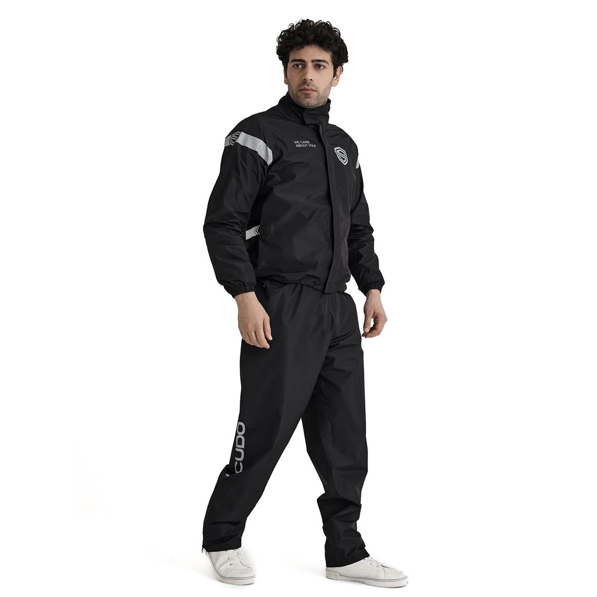 Peru Alt Üst Takım Motosiklet Yağmurluk Siyah