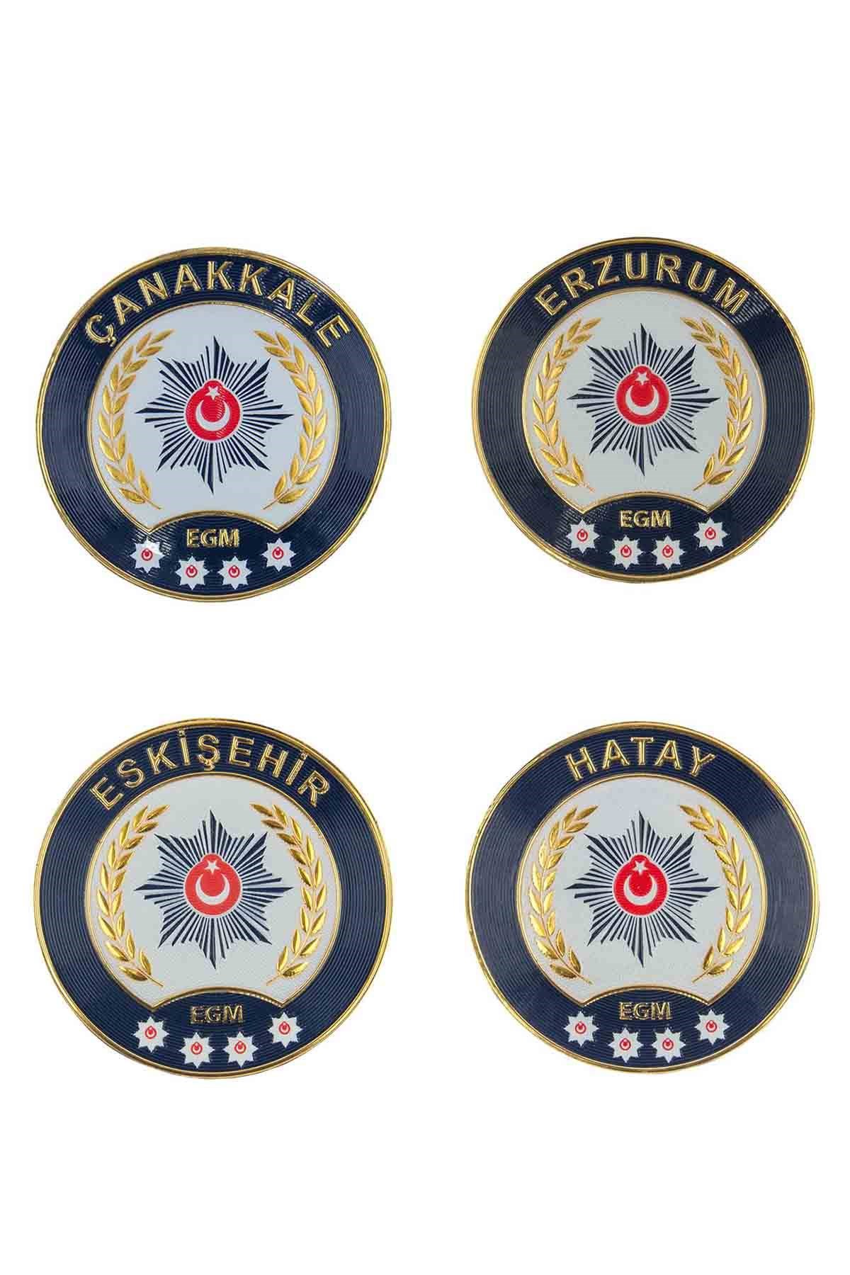 Polis İl Arması Yeni 3 Boyutlu Tüm İller