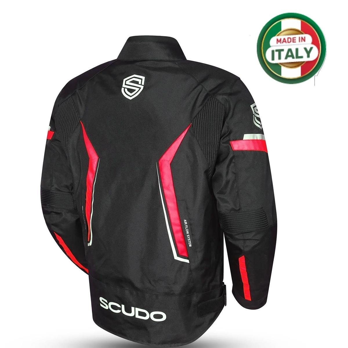 Roma 4 Mevsim Erkek Motosiklet Montu Siyah Kırmızı