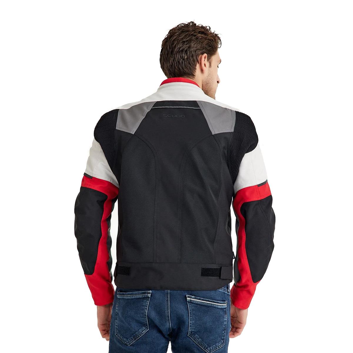 Santiago Yazlık Fileli Motosiklet Montu Kırmızı