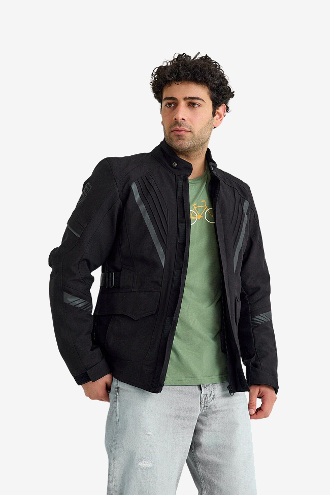 Scudo Alaska Cordura Siyah Kışlık Erkek Motosiklet Montu