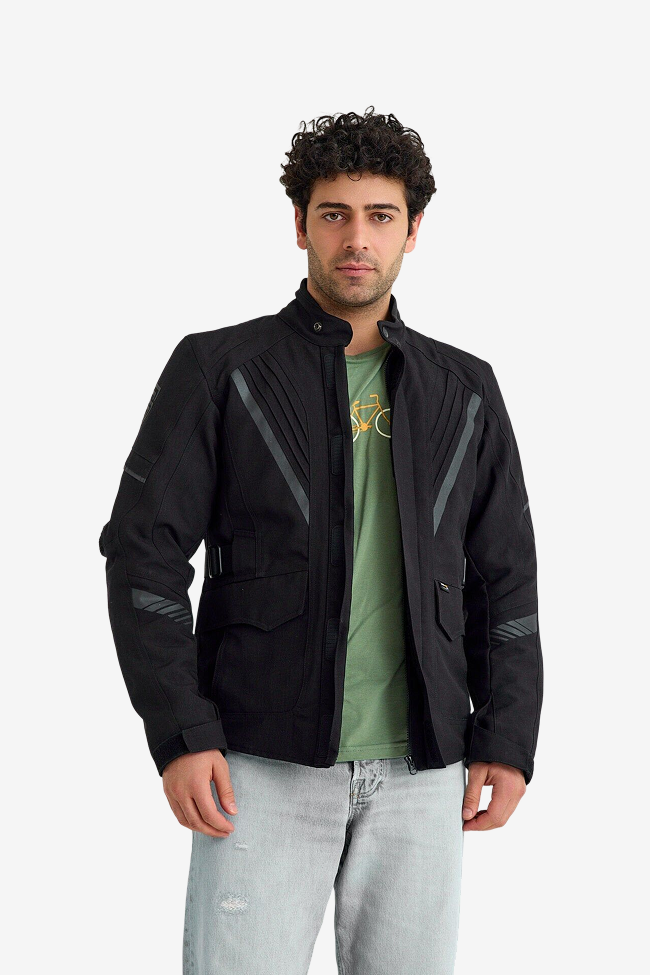Scudo Alaska Cordura Siyah Kışlık Erkek Motosiklet Montu