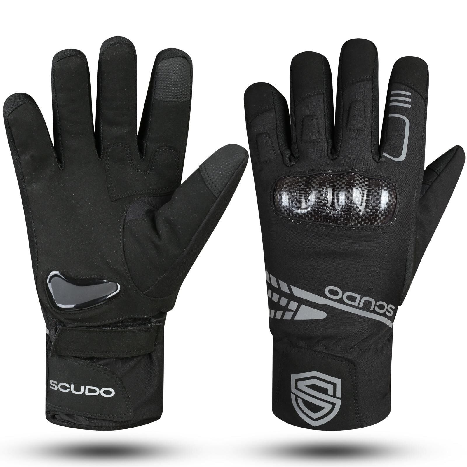 Scudo Parma WP Carbon 1 Waterproof Uzun Parmak Kışlık Motosiklet Eldiveni - CE EN 13594:2015 Sertifikalı