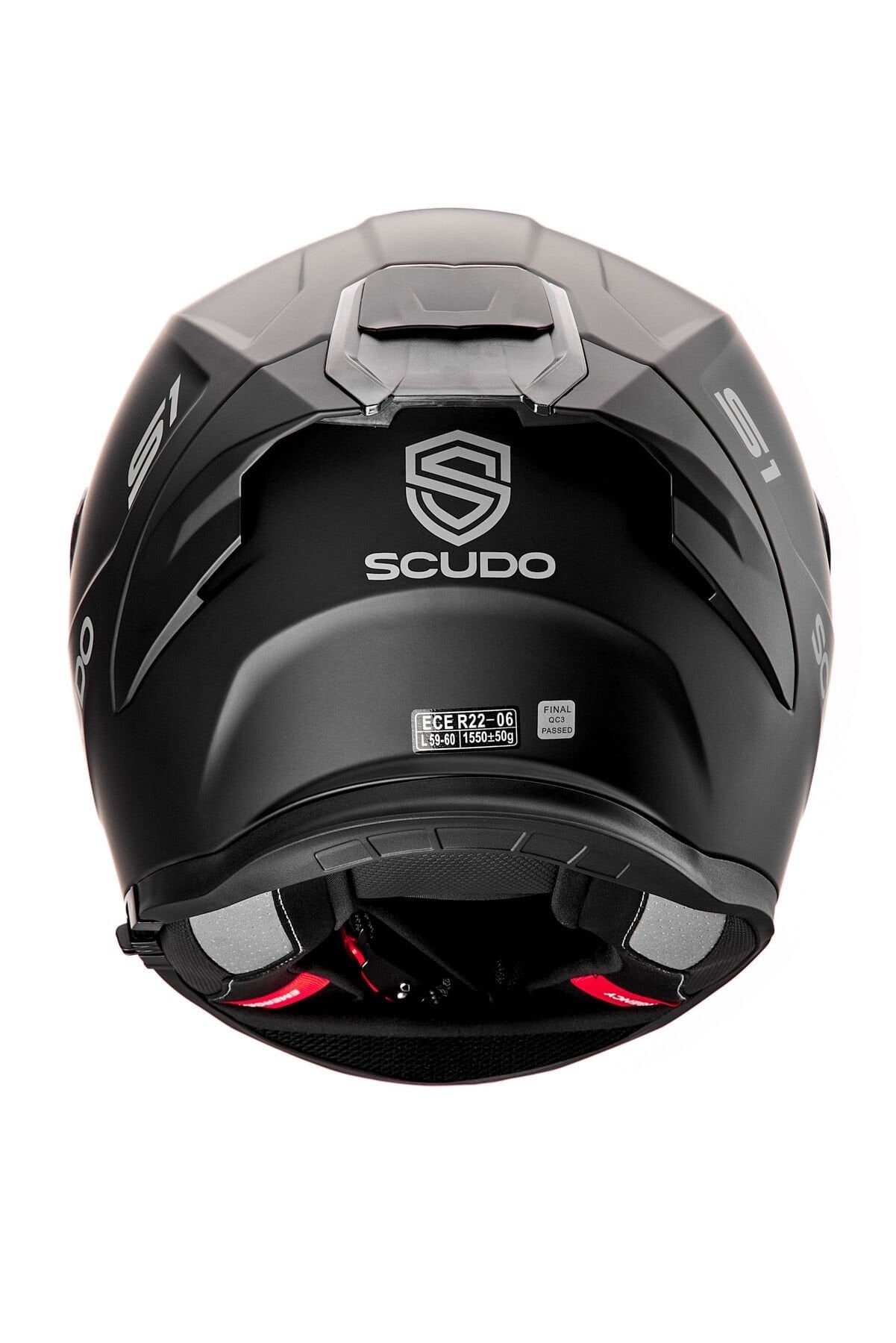 Scudo S1 Full Face Kapalı Güneş Vizörlü Motosiklet Kaskı Ece 22.06 Sertifikalı Mat Siyah