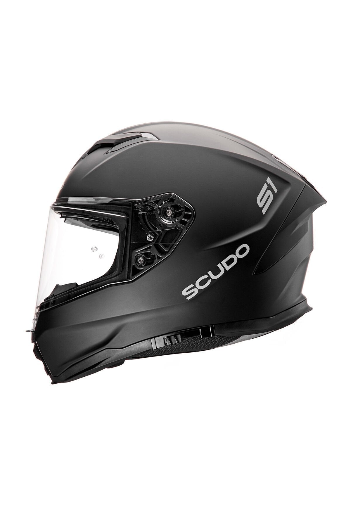 Scudo S1 Full Face Kapalı Güneş Vizörlü Motosiklet Kaskı Ece 22.06 Sertifikalı Mat Siyah