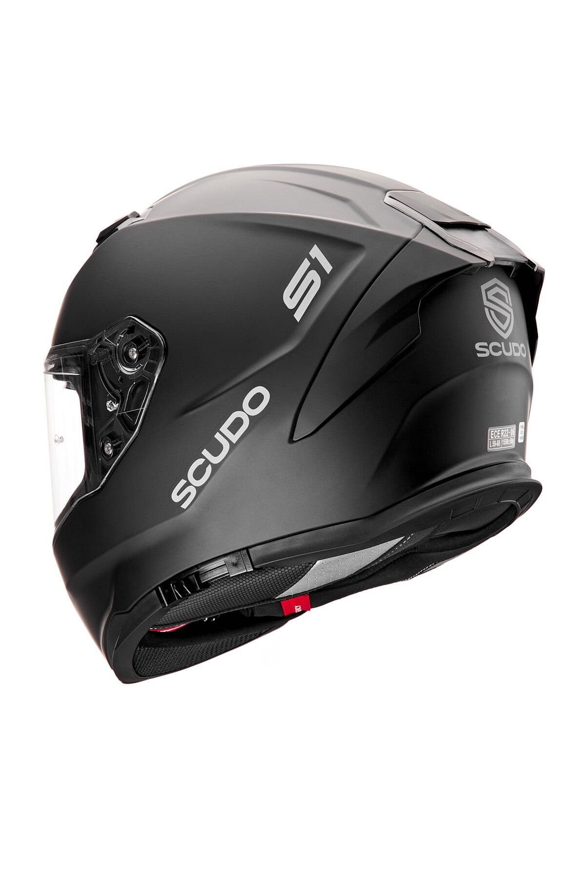 Scudo S1 Full Face Kapalı Güneş Vizörlü Motosiklet Kaskı Ece 22.06 Sertifikalı Mat Siyah