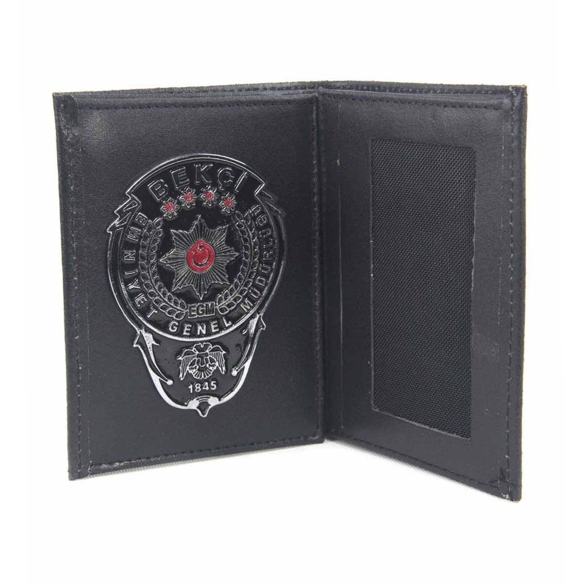 Siyah Rozetli Bekçi Cüzdan