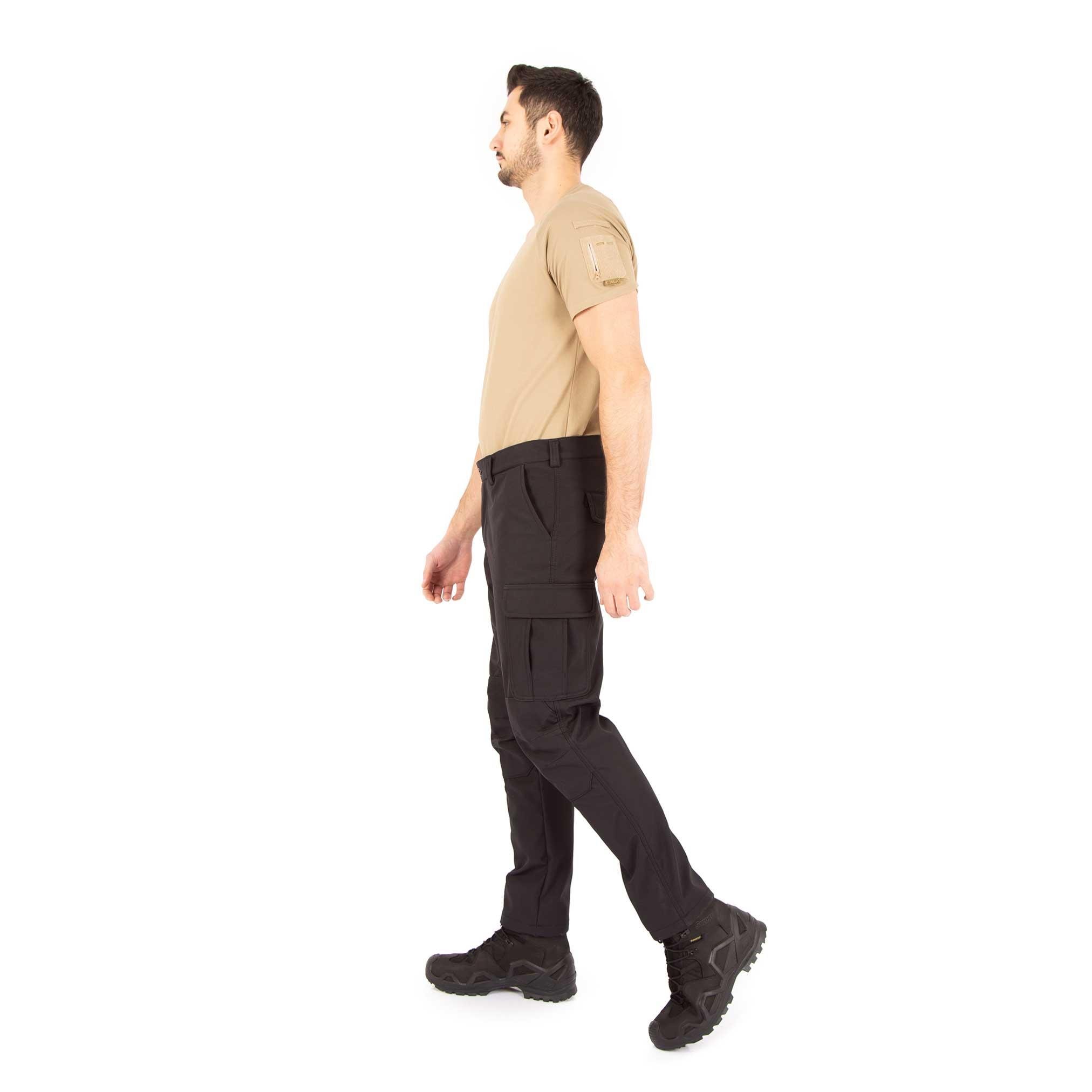 Siyah Rüzgar Geçirmez Softshell Pantolon