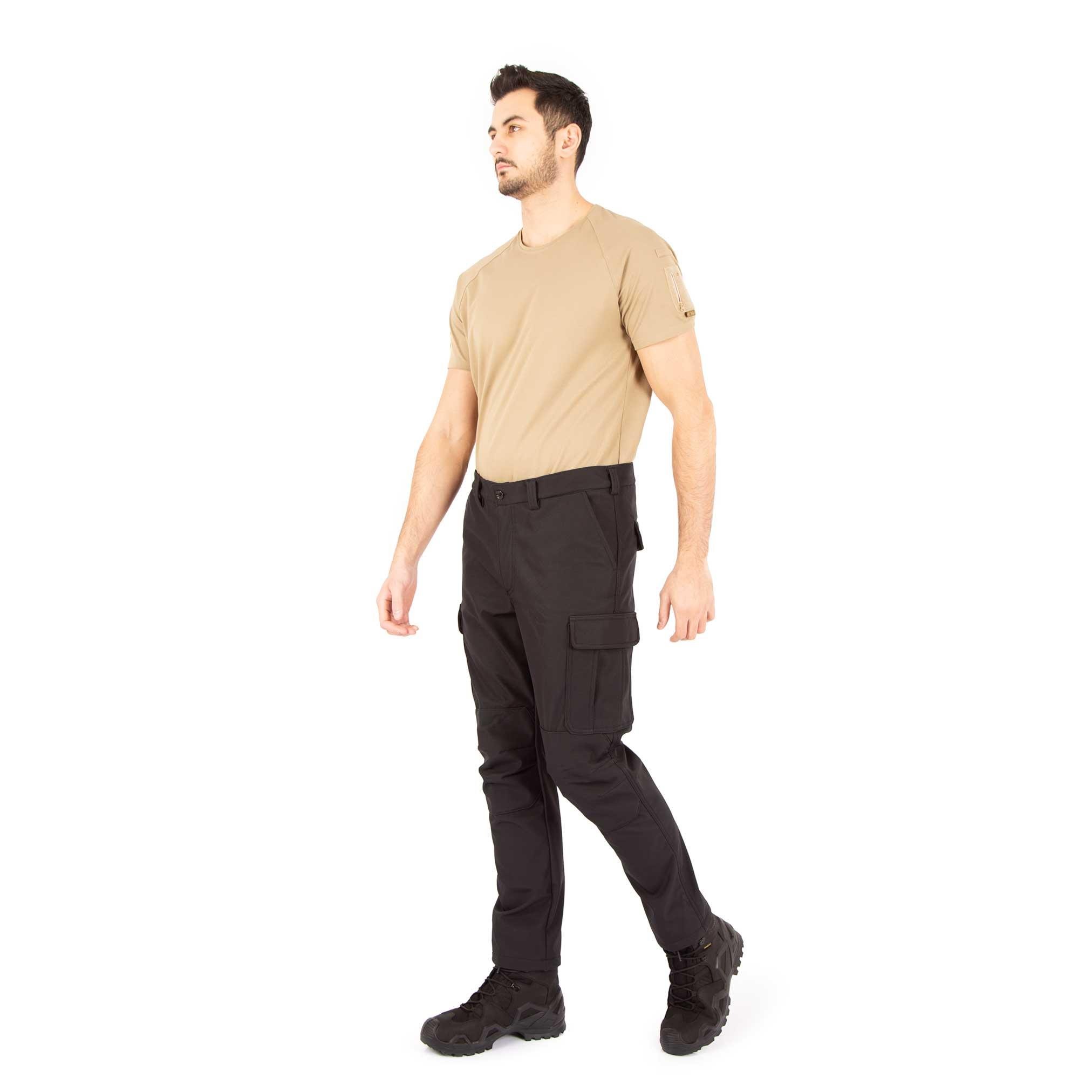 Siyah Rüzgar Geçirmez Softshell Pantolon