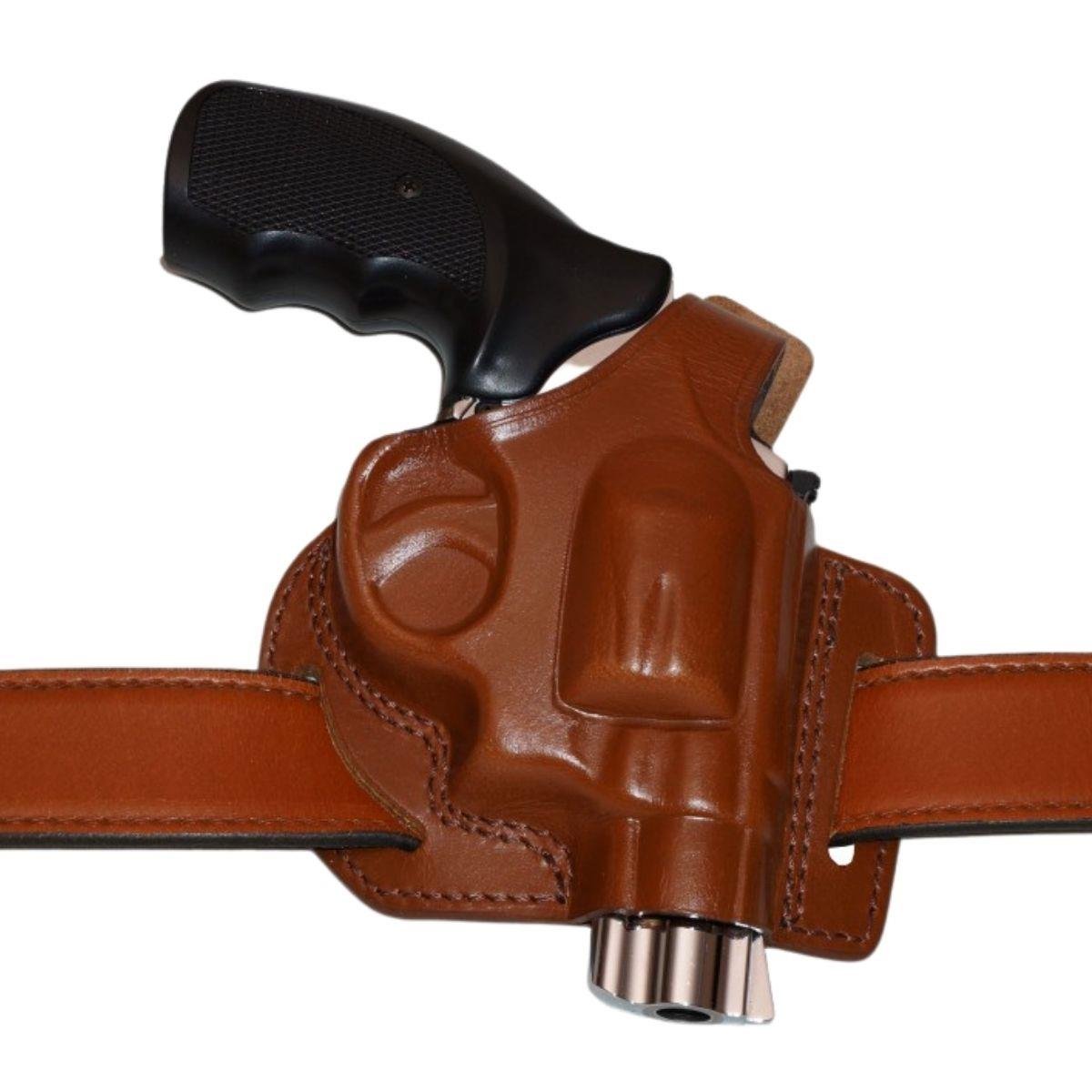 Smith Wesson 38 Calibre Deri Tabanca Kılıfı Taba Açık