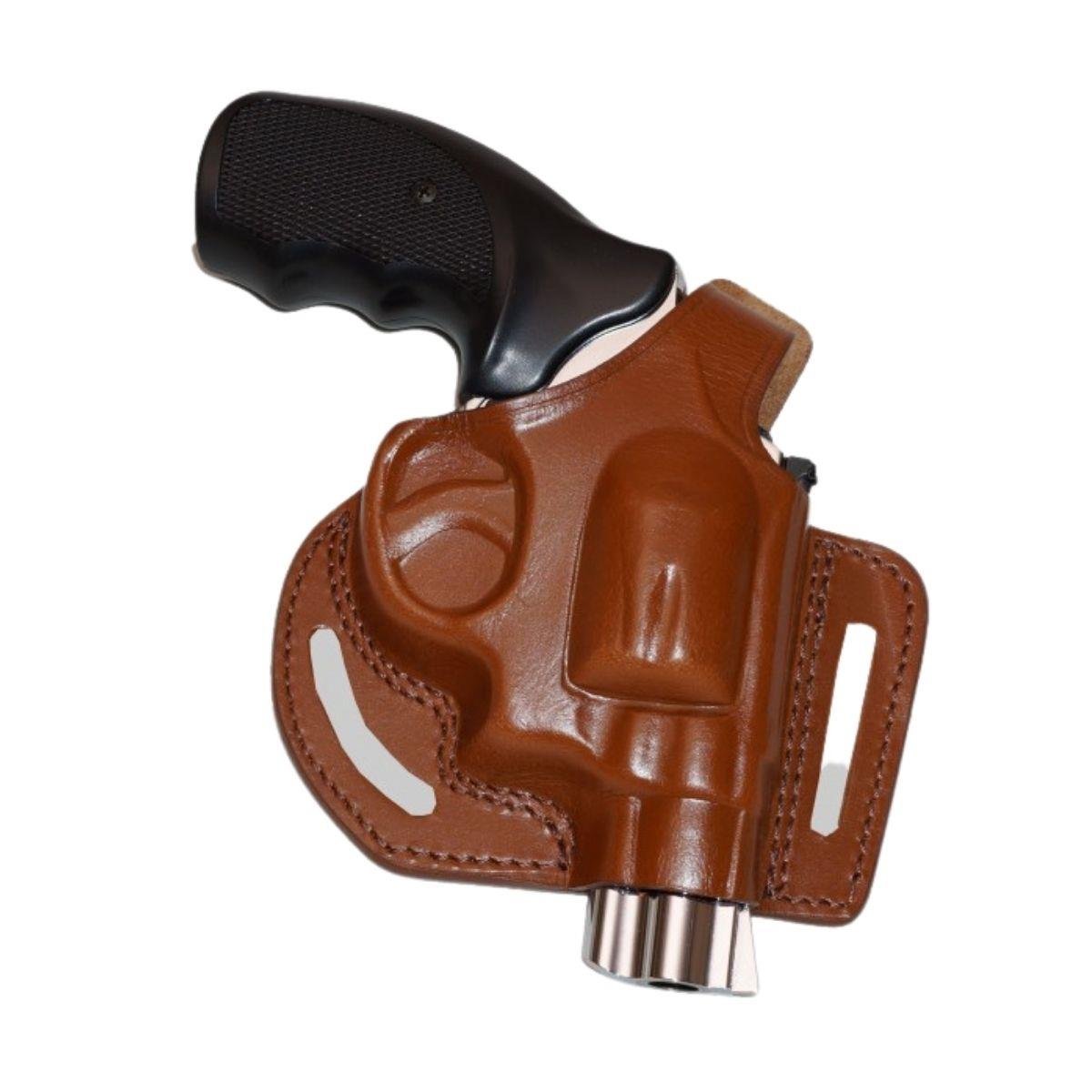 Smith Wesson 38 Calibre Deri Tabanca Kılıfı Taba Açık