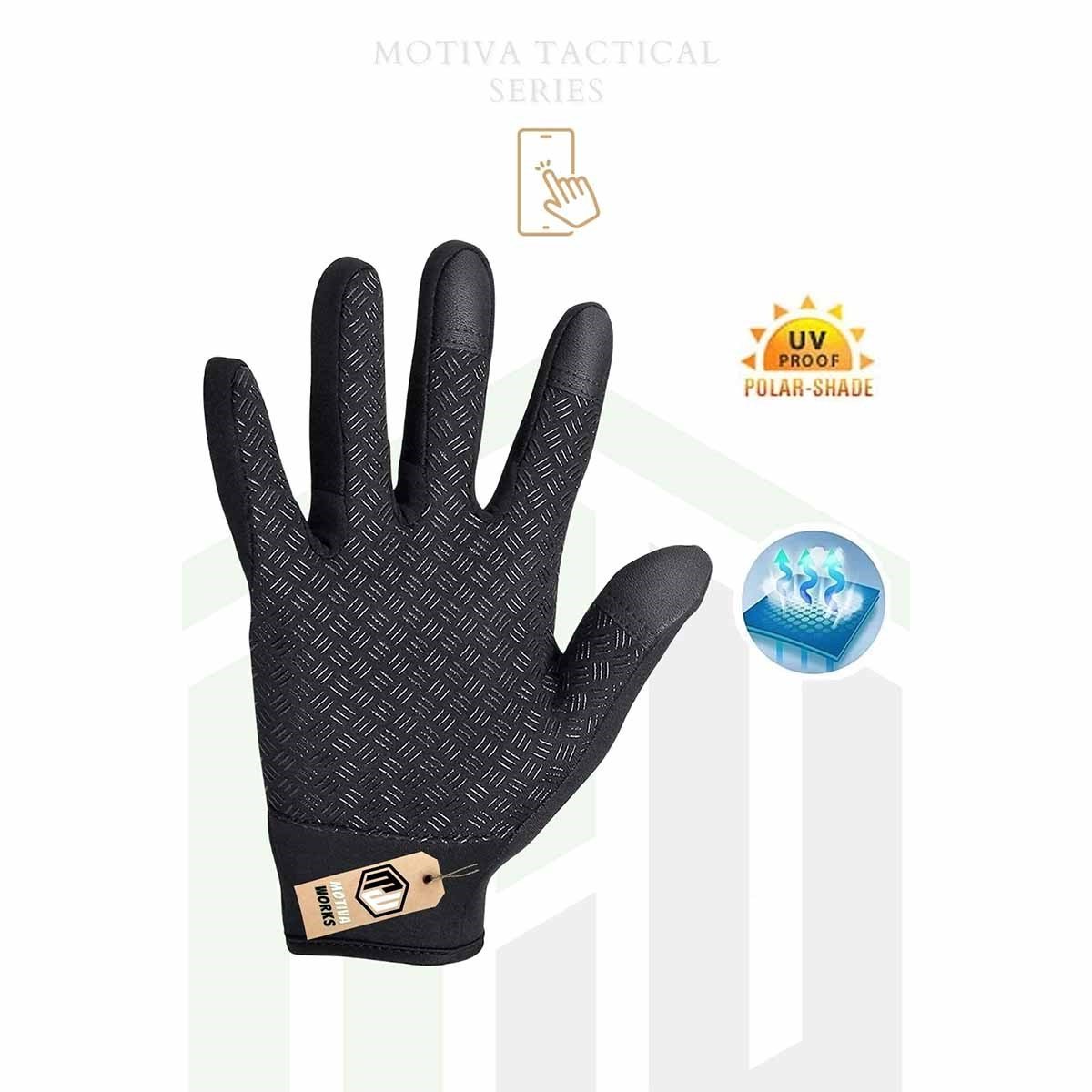Softshell Motosiklet Eldiveni Kışlık Rüzgar Geçirmez Dokunmatik Kaymaz Siyah