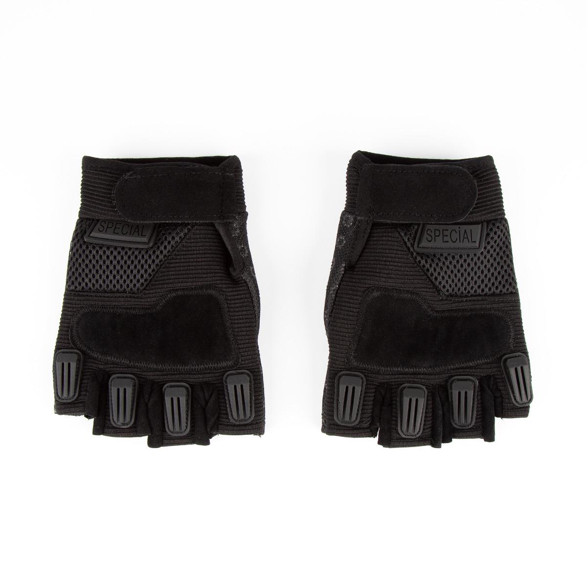 Special Yarım Parmak Taktik Atış Eldiveni Siyah