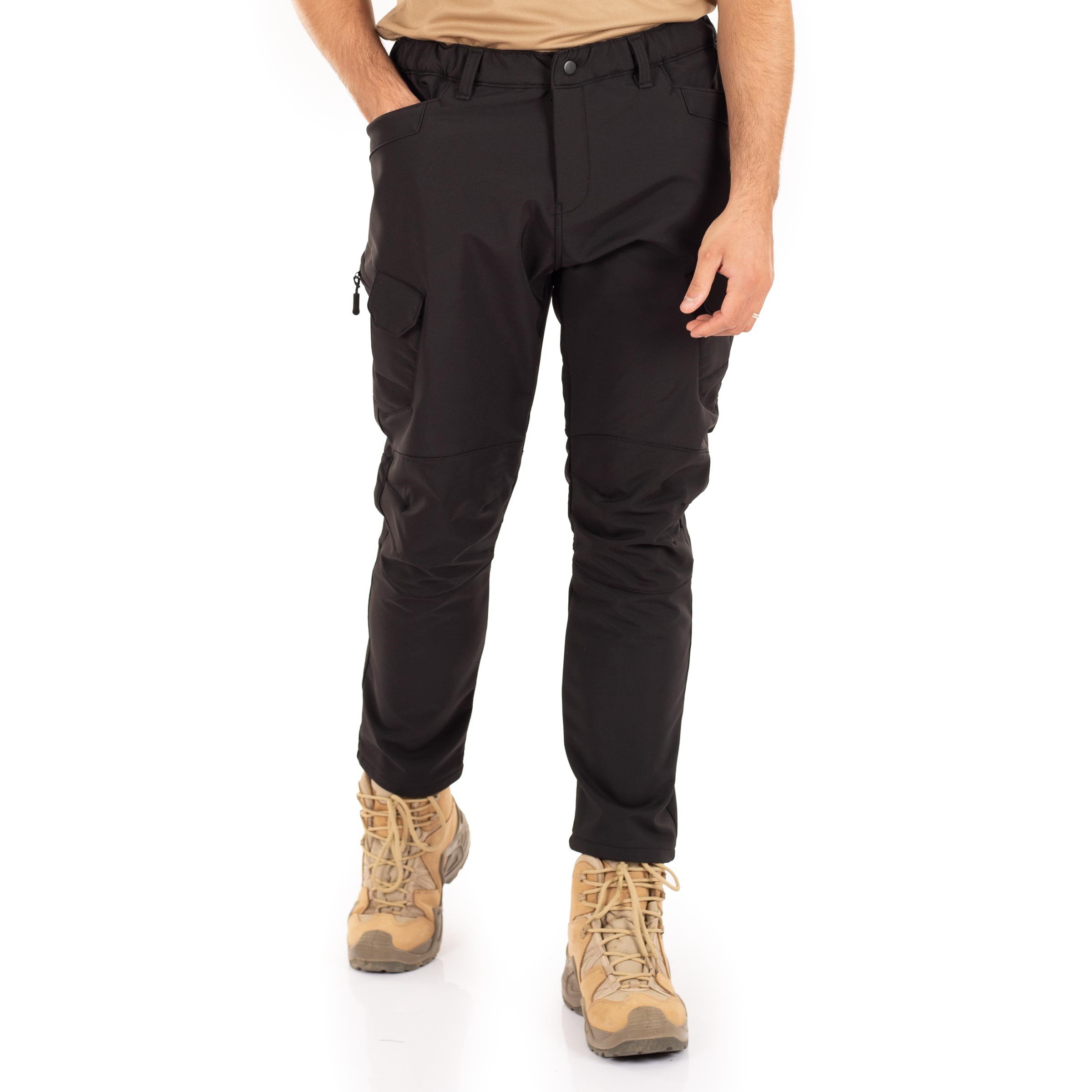 Stride Softshell Taktik Pantolon Likralı Esnek Siyah