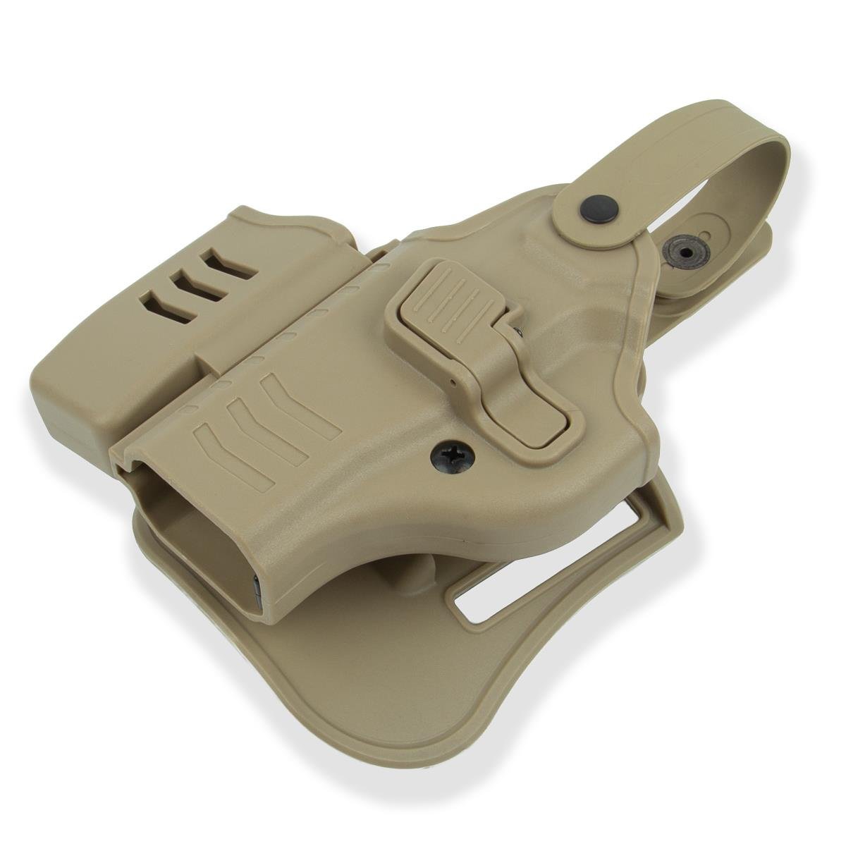 To Gun Holster Beretta F92 Tabanca Kılıfı Seviye 2 Önü Şarjörlüklü Çöl Rengi SOL EL