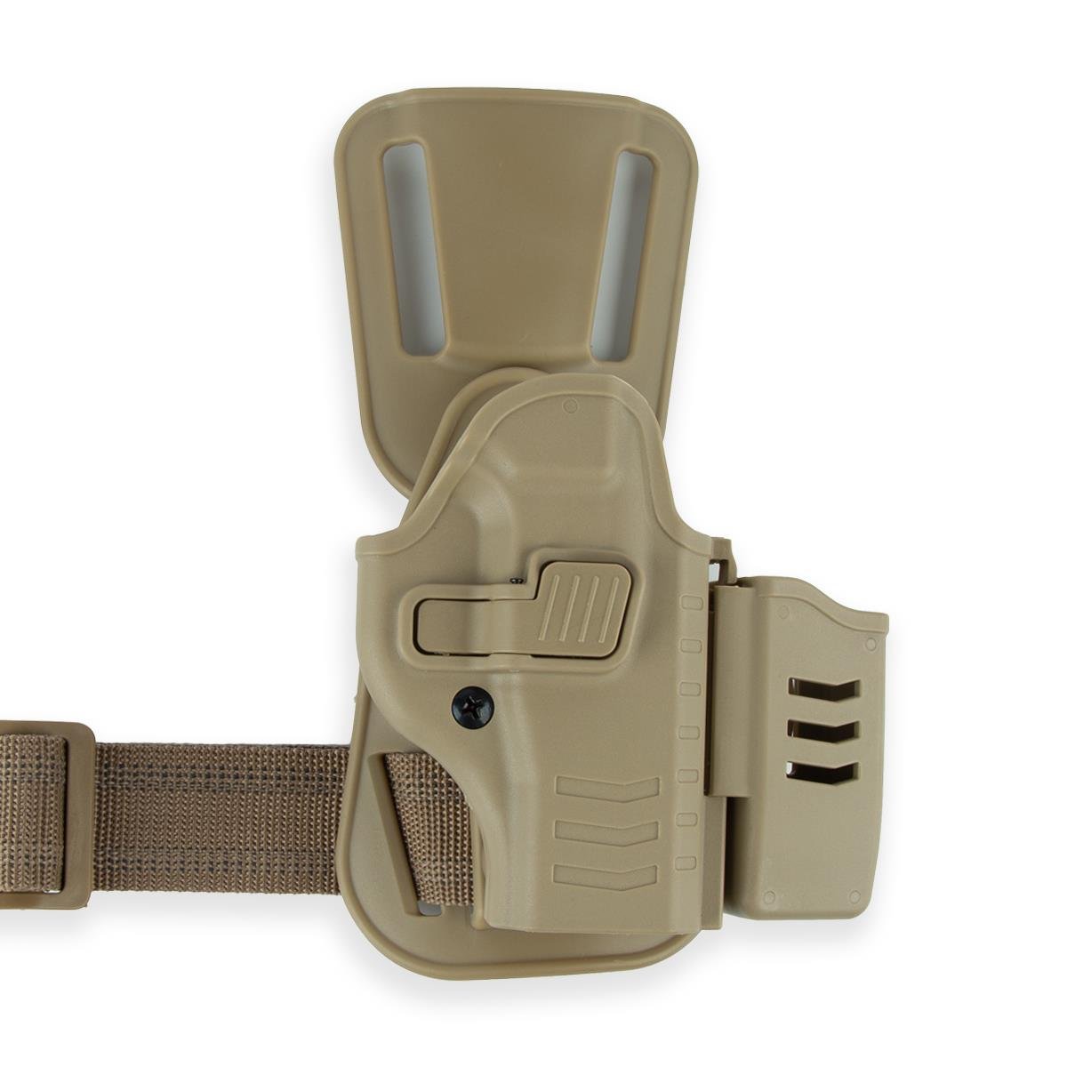 To Gun Holster Canik55 TP9 Mete Serisi Şarjörlüklü Alçak Taşıma Tabanca Kılıfı Çöl Rengi SAĞ EL