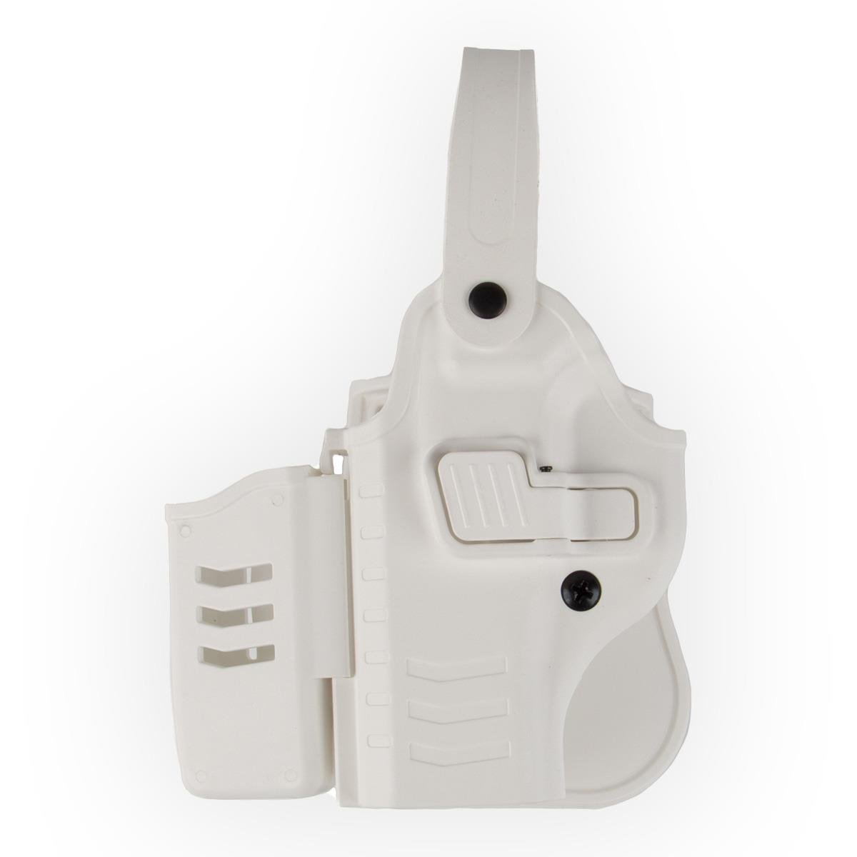 To Gun Holster Canik55 TP9 Serisi Tabanca Kılıfı Seviye 2 Önü Şarjörlüklü Beyaz SOL EL