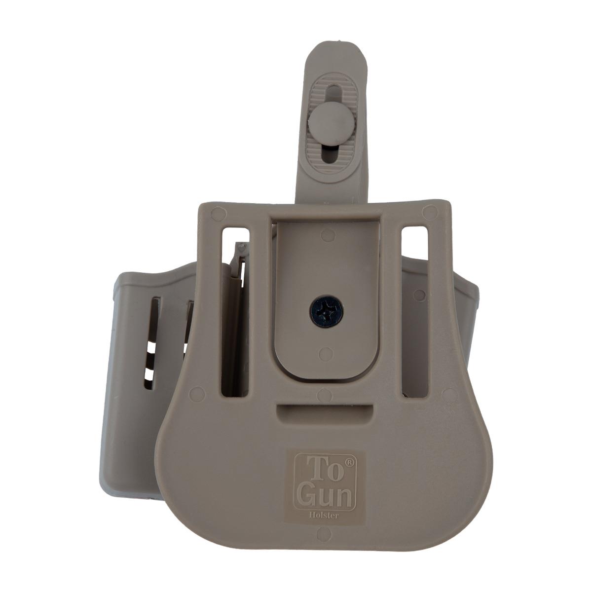 To Gun Holster CZ 75B Tabanca Kılıfı Seviye 2 Önü Şarjörlüklü Çöl Rengi