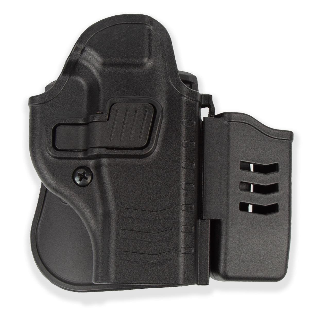 To Gun Holster CZ P-10 C Tabanca Kılıfı Önü Şarjörlüklü Siyah Sağ El