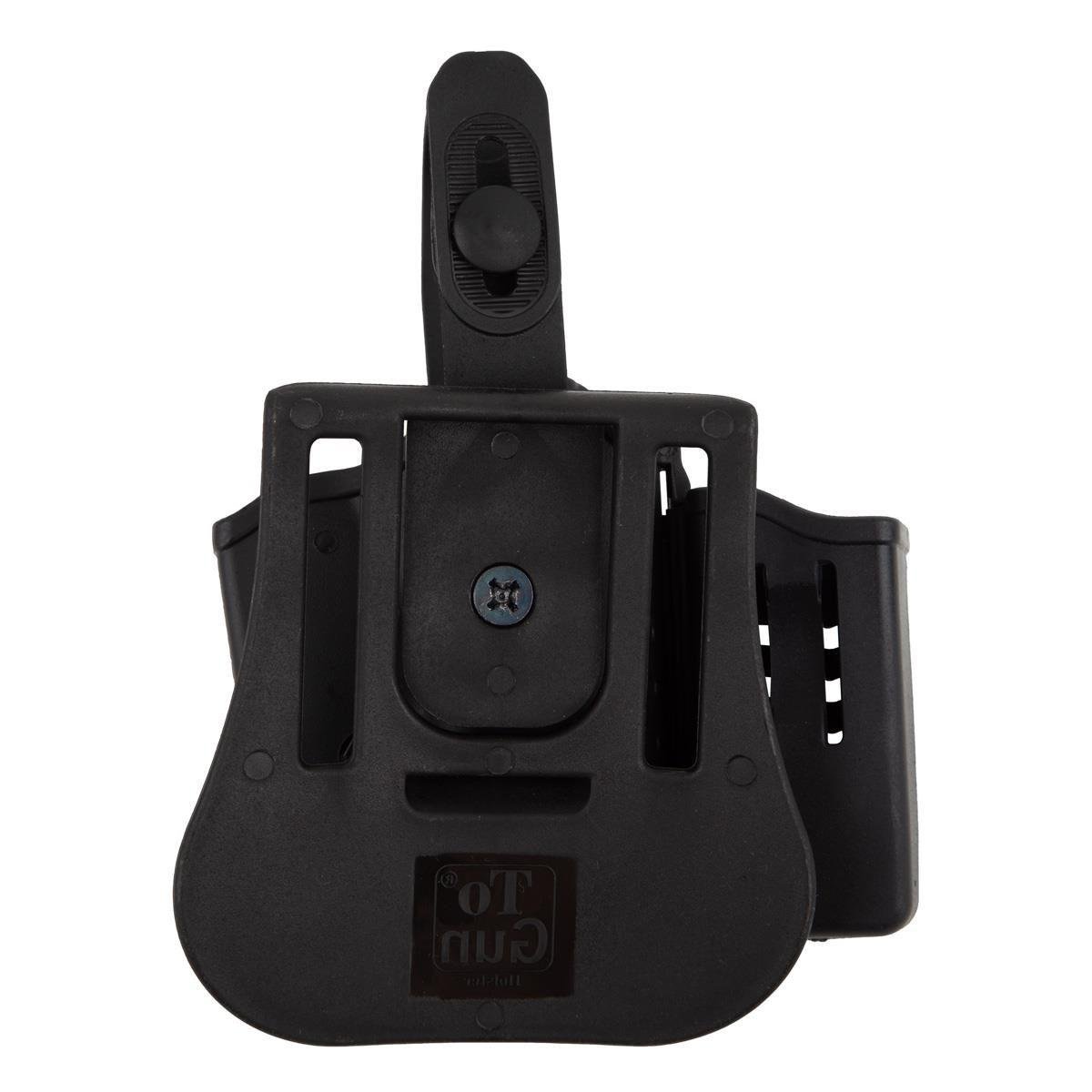 To Gun Holster Tisaş Zig 14 Tabanca Kılıfı Seviye 2 Önü Şarjörlüklü Siyah SOL EL