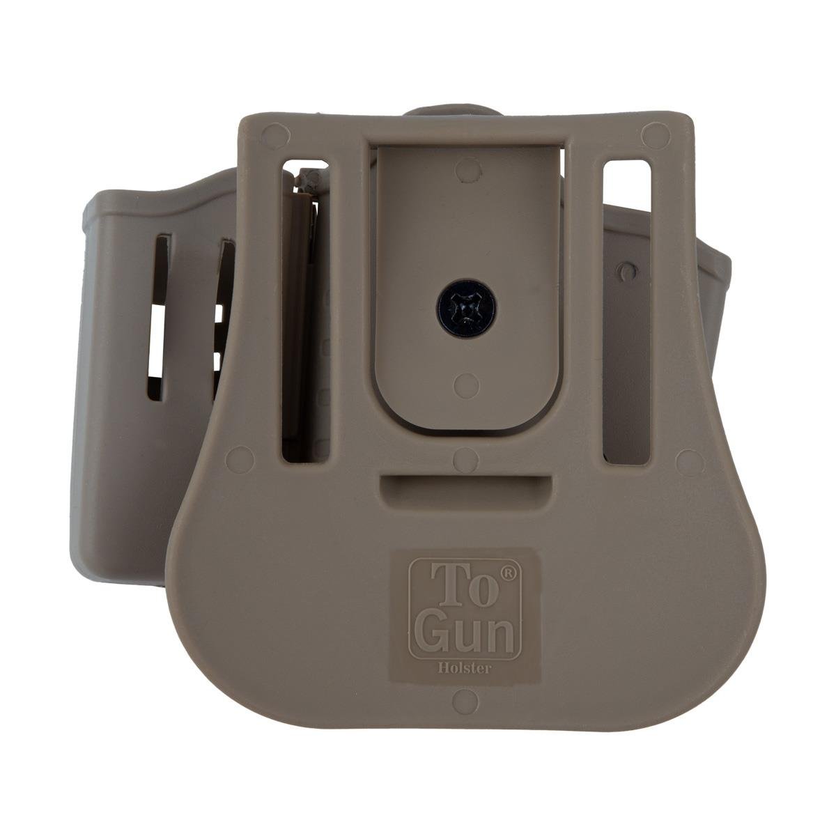 To Gun Holster Tisaş Zig 14 Tabanca Kılıfı Önü Şarjörlüklü Çöl Rengi SOL EL