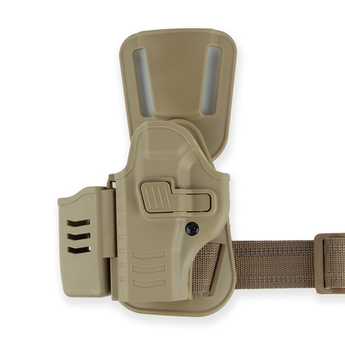 To Gun Holster Tisaş Zigana Sport Şarjörlüklü Alçak Taşıma Tabanca Kılıfı Çöl Rengi SOL EL