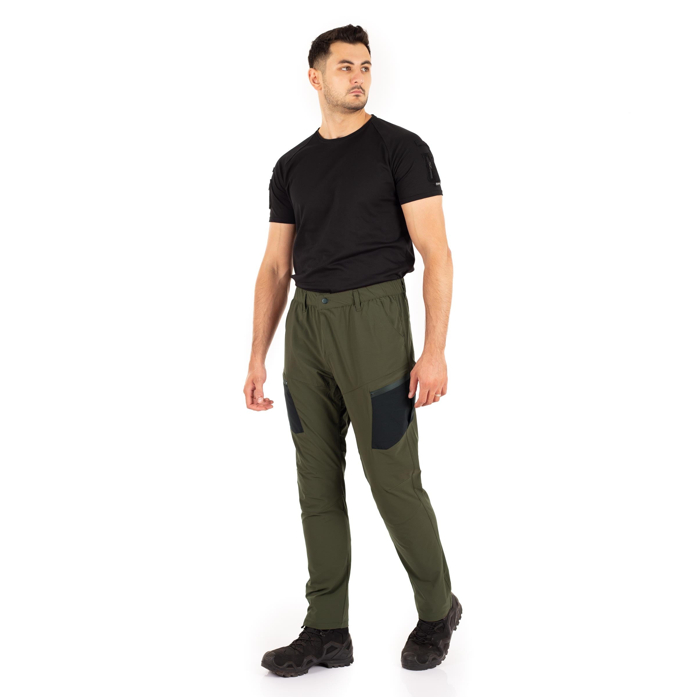 Trail Flex Taktik Pantolon Likralı Esnek Fermuar Cepli Haki