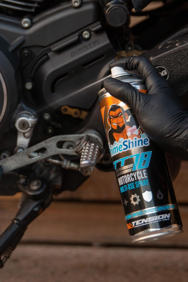 Tru-Tension M011 PrimeShine TT78 Multi-Use 500ml Motosiklet İçin Üstün Yağlama ve Temizleme Spreyi