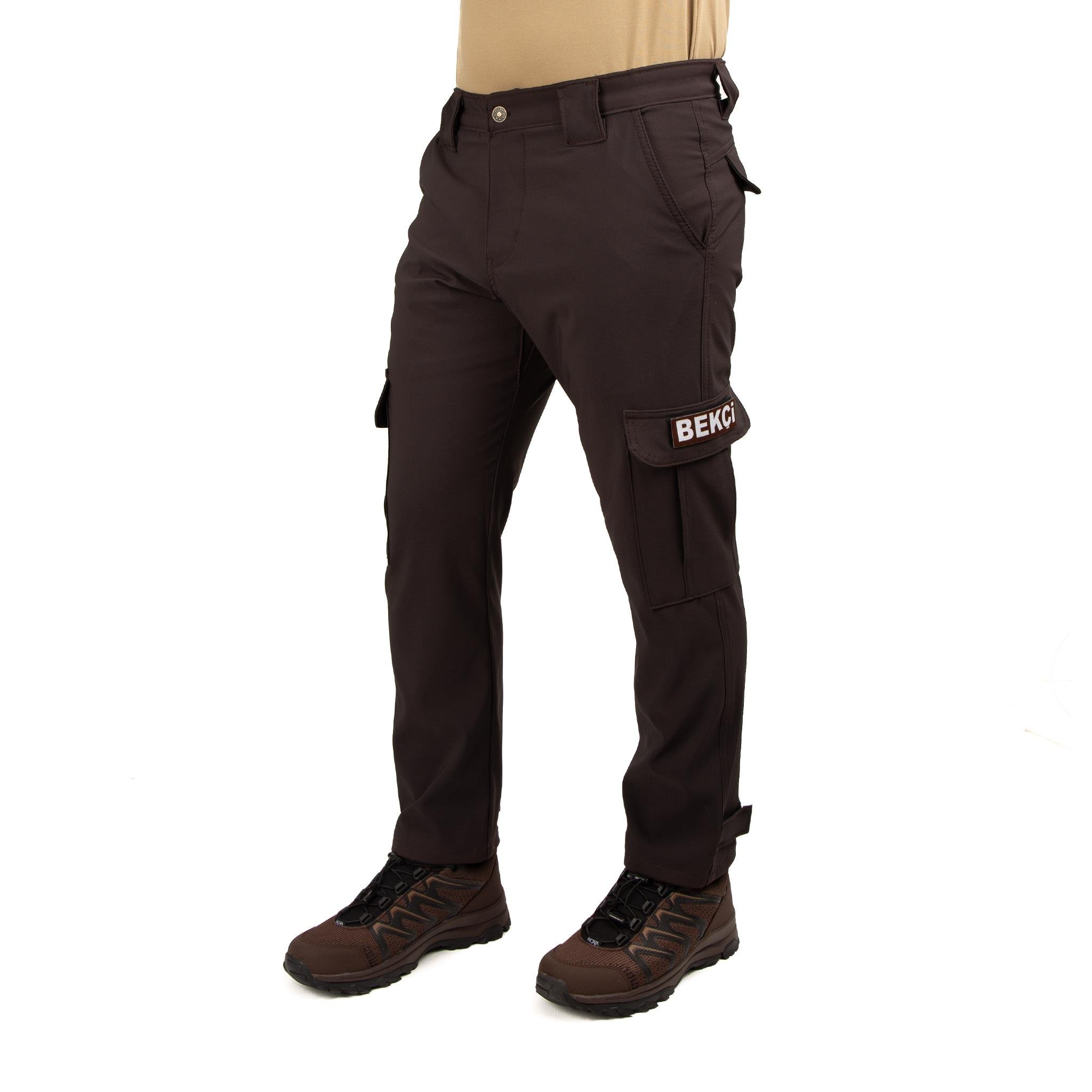 Tugan Taktikal Likralı Bekçi Pantolonu Kahverengi