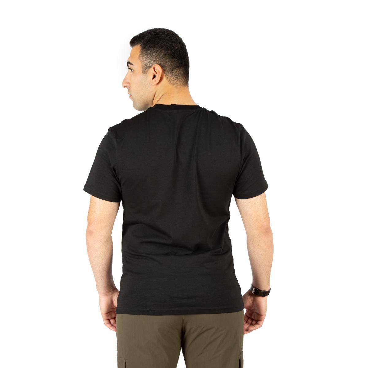 Tugan Taktikal Outdoor Bisiklet Yaka Tişört - Siyah