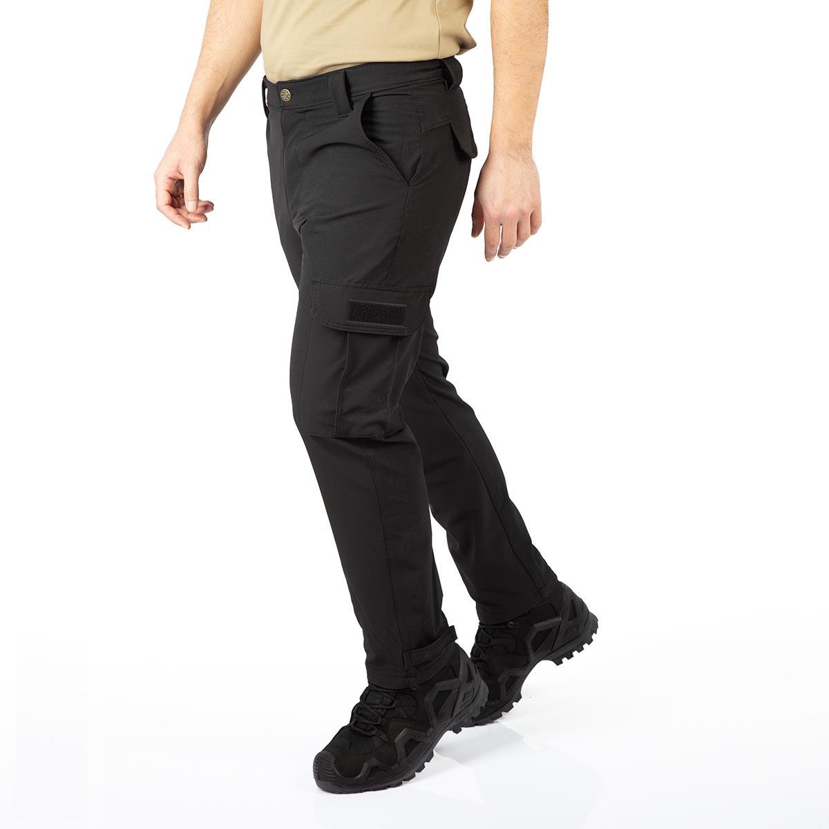 Tugan Taktikal Taktik Görev Pantolonu Cırtlı Siyah