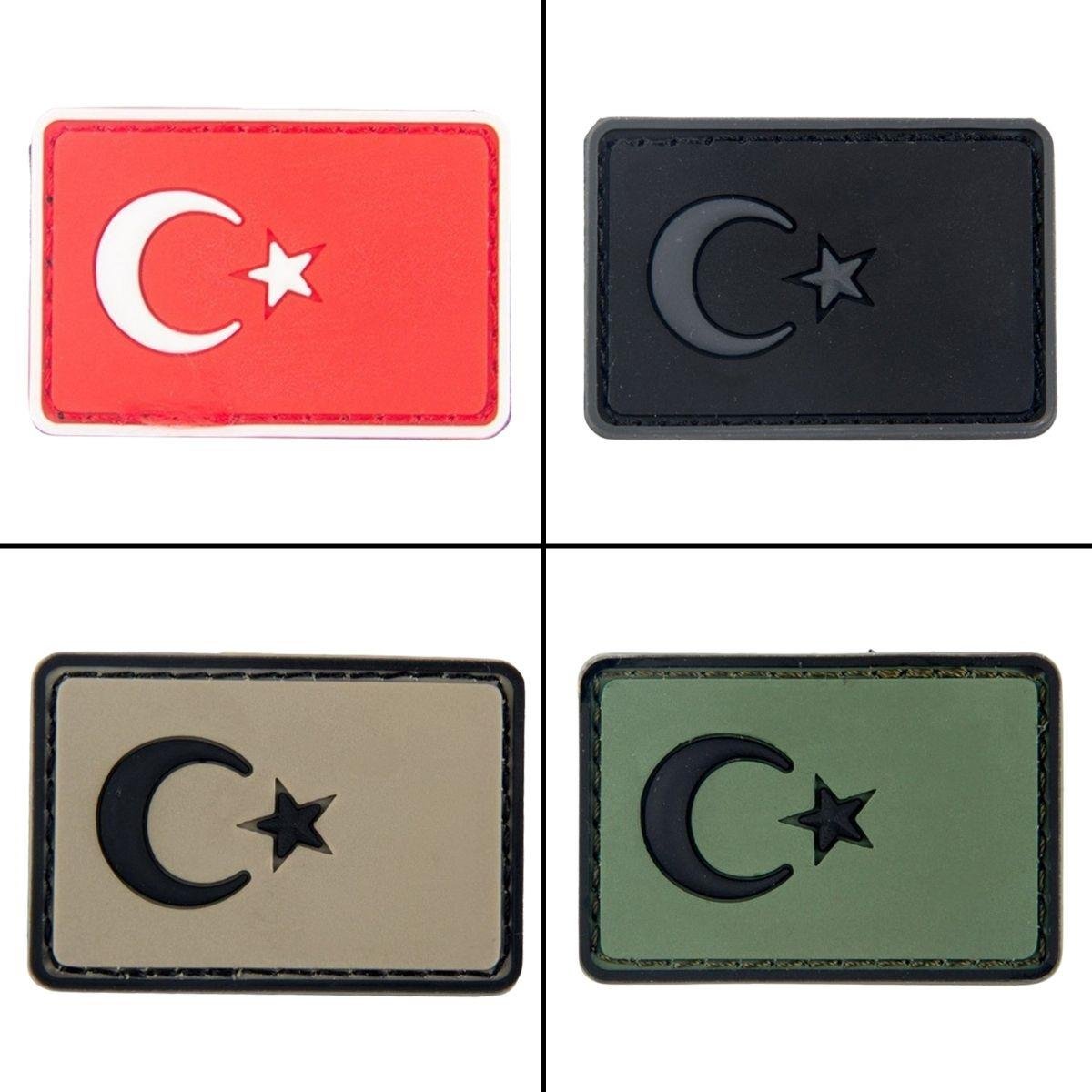 Türk Bayrağı Küçük Boy Silikon Patch Arma