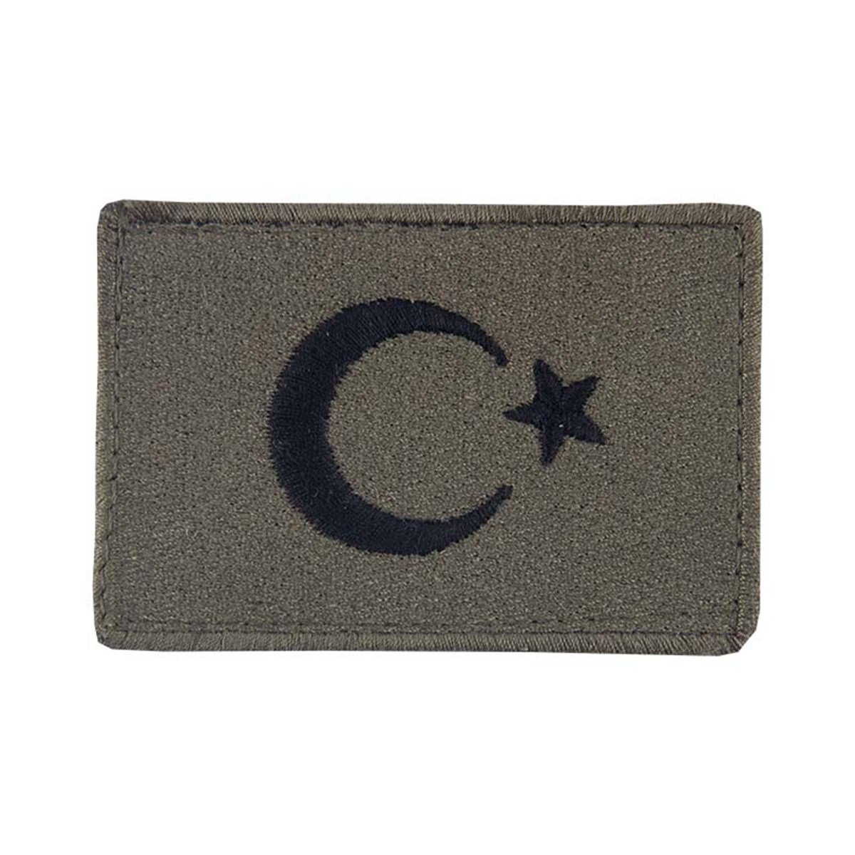 Türk Bayrağı Patch Yeşil Nakış