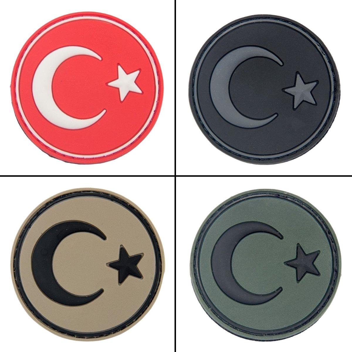 Türk Bayrağı Yuvarlak Silikon Patch Arma