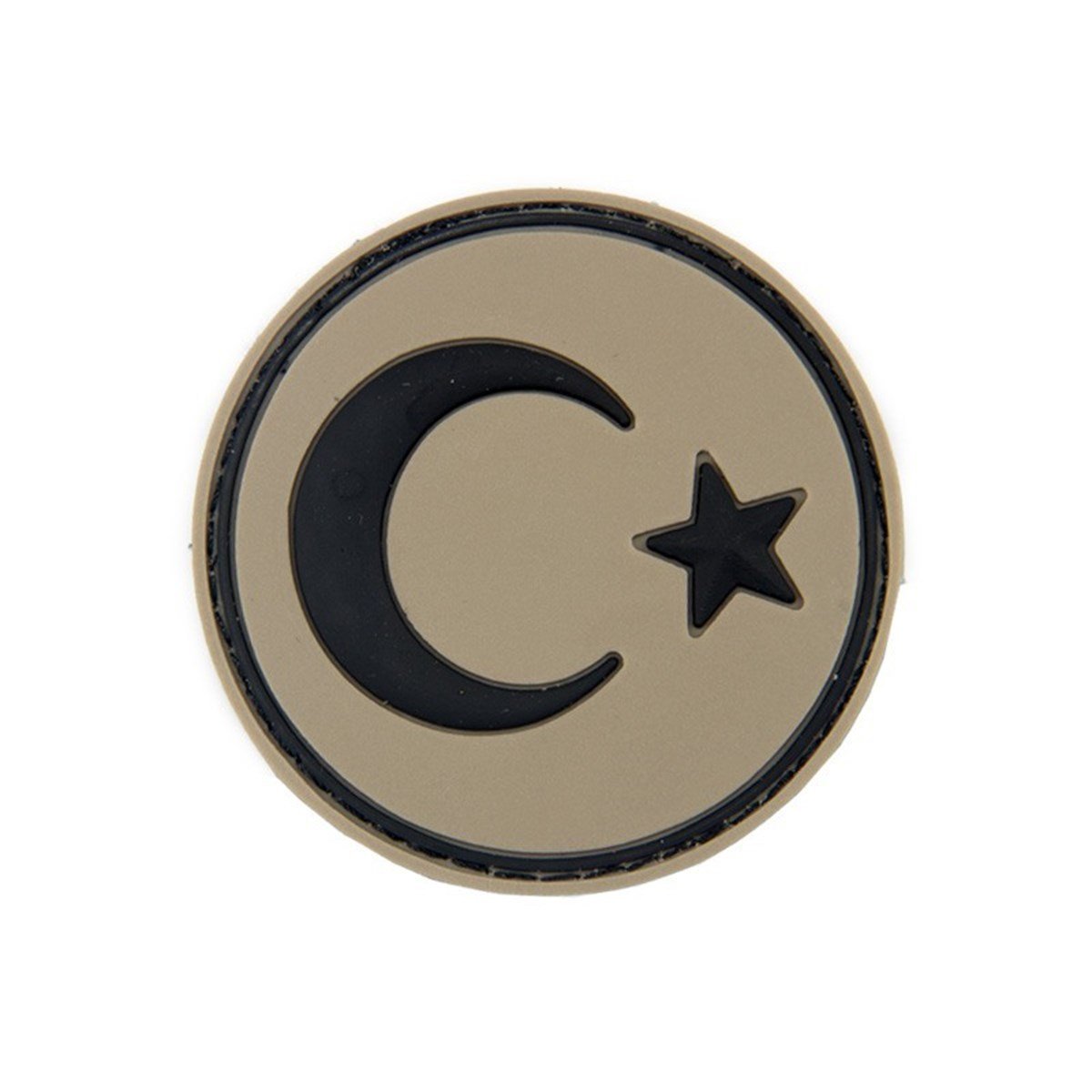 Türk Bayrağı Yuvarlak Silikon Patch Arma