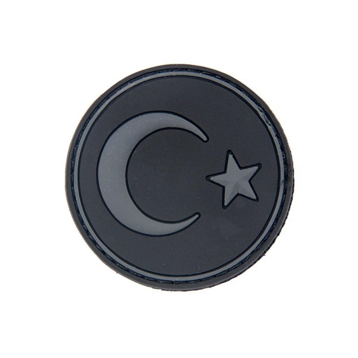 Türk Bayrağı Yuvarlak Silikon Patch Arma