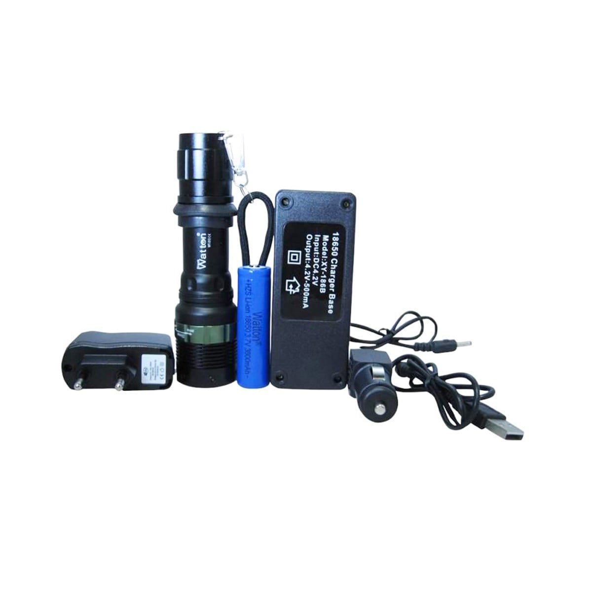Watton Zoomlu Oto Şarjlı El Feneri WT-012